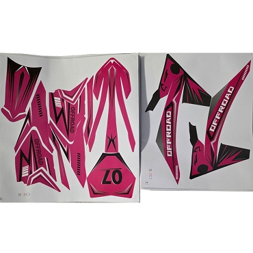 MotoTec Pioneer 49cc Sticker Kit Pink